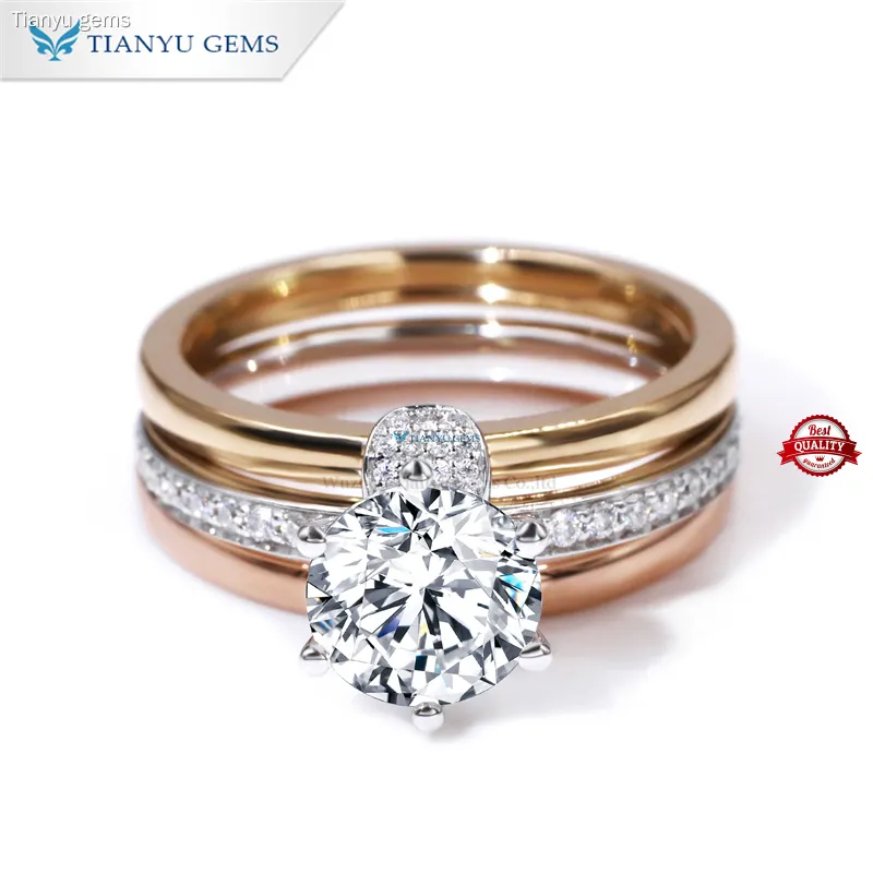 engagement and wedding ring set at Wholesale Prices | Tianyu gems 1