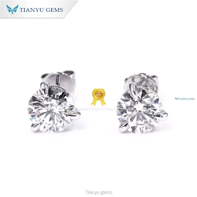 Tianyu gems | Custom lab diamond earrings Company 1