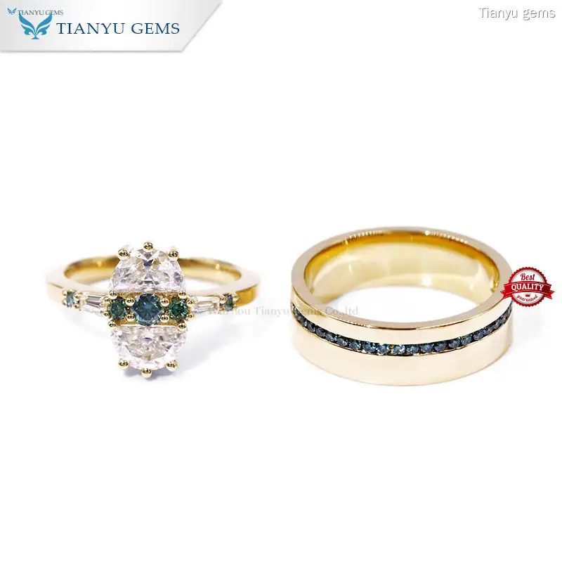 Latest couple ring with diamond Suppliers | Tianyu gems 1