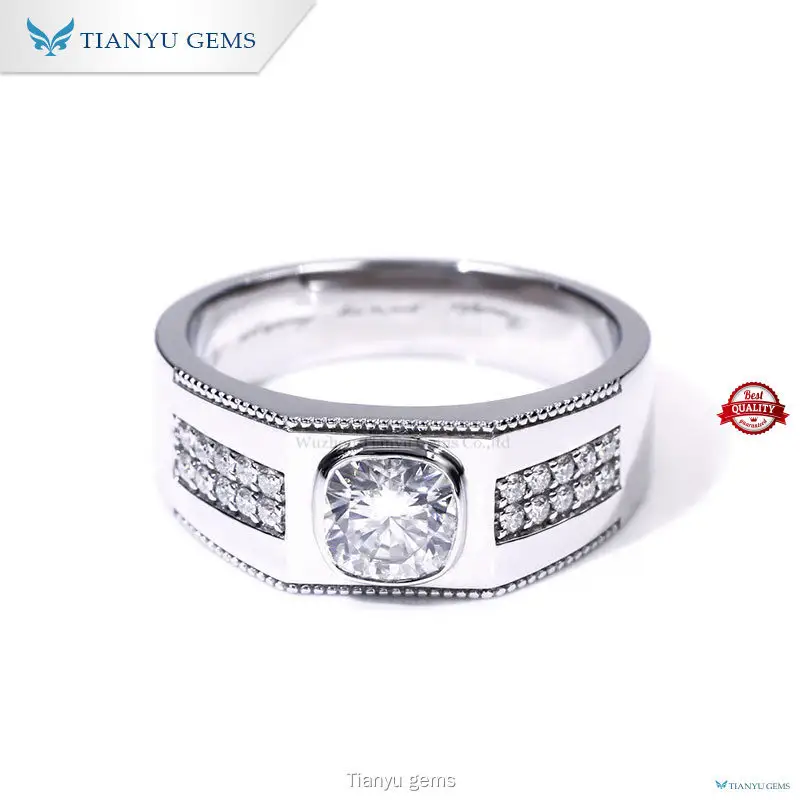 Custom mens gold diamond ring Manufacturers | Tianyu gems 1