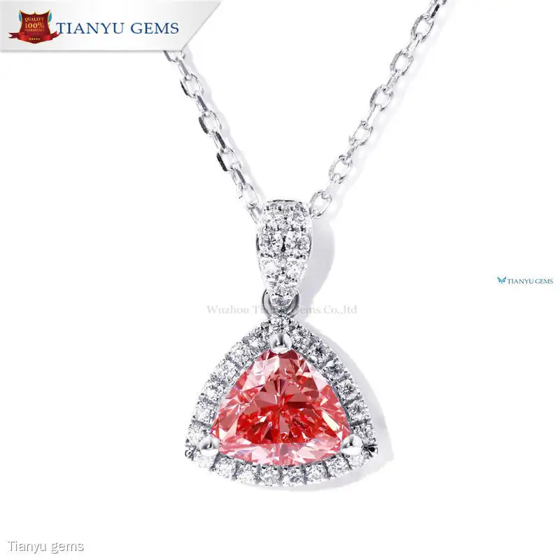 Tianyu gems | Custom lab diamond pendant necklace Factory 1