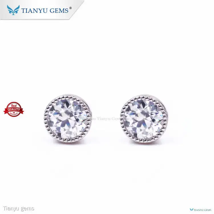 Custom lab grown diamond earrings for sale Company Manufacturer | Tianyu gems 1