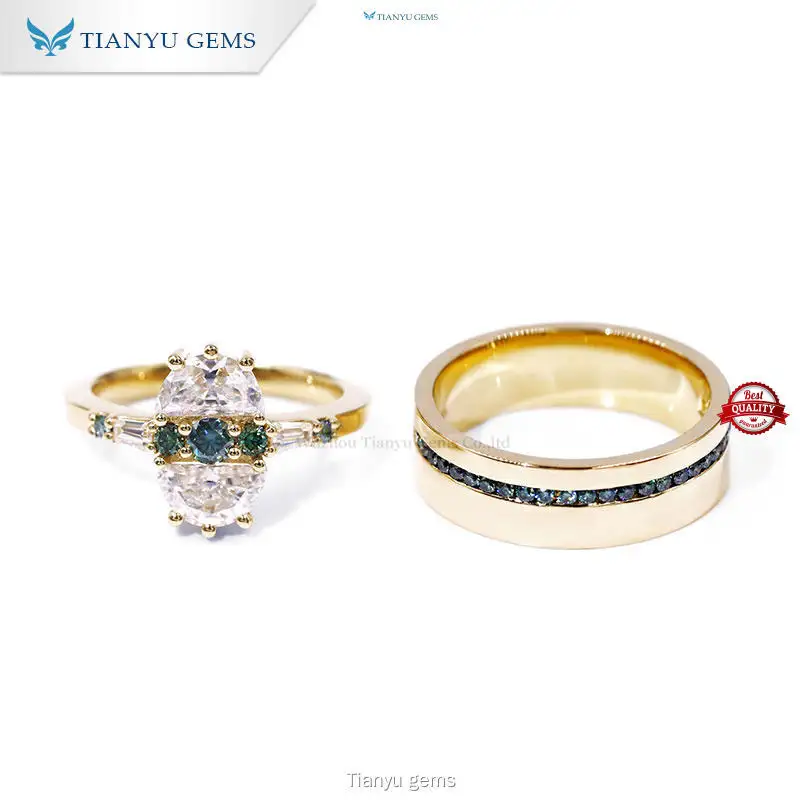 Custom women couple ring Supply Manufacturer | Tianyu gems 1