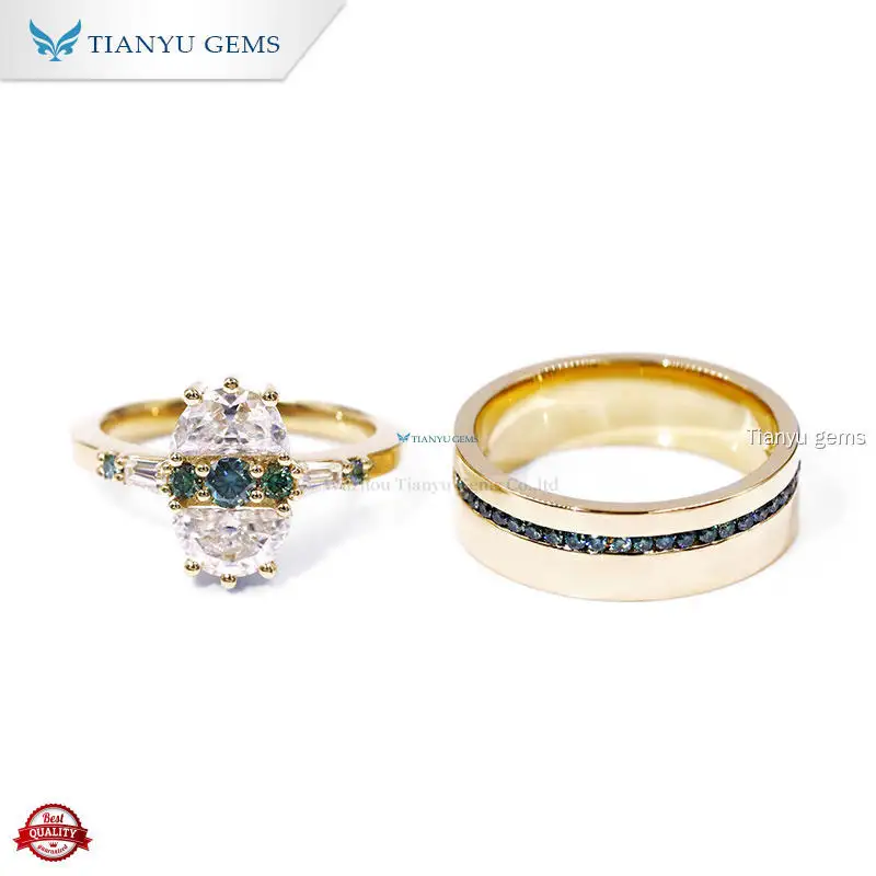 Custom women couple ring Factory Manufacturer | Tianyu gems 1