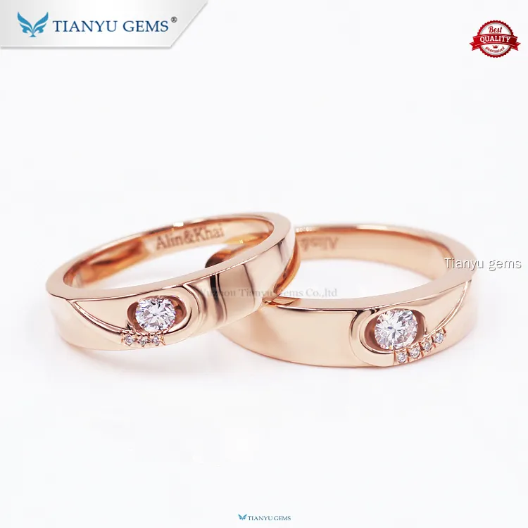 Custom couple engagement rings diamond Supply Manufacturer | Tianyu gems 1