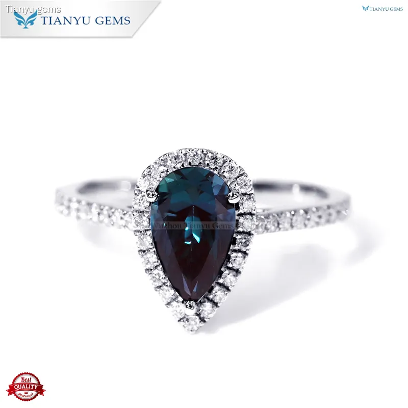 Tianyu gems | High-quality gemstone ring design for female Supply 1