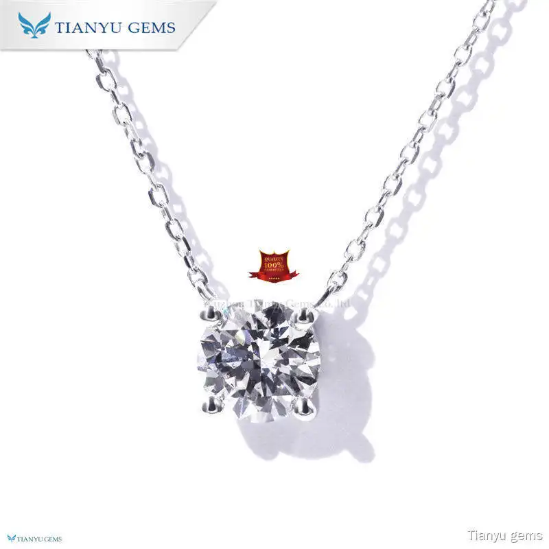 High-quality lab grown diamond necklace Manufacturers | Tianyu gems 1
