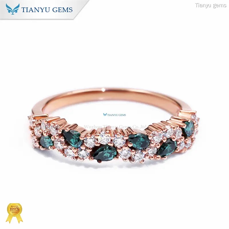 Custom diamond womens wedding band Company Manufacturer | Tianyu gems 1