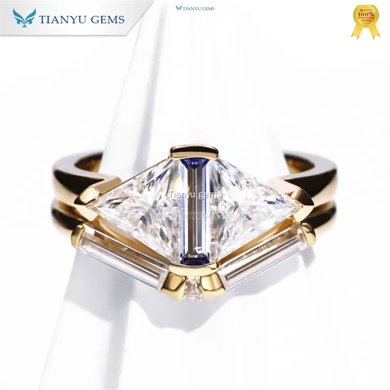 Custom engagement and wedding ring set Manufacturers Manufacturer | Tianyu gems 1