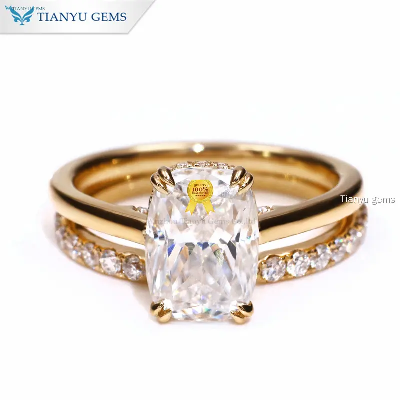 Custom engagement and wedding ring set Factory Manufacturer | Tianyu gems 1