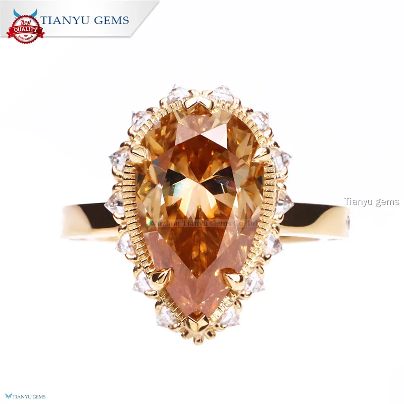 Wholesale best moissanite engagement rings Company | Tianyu gems 1