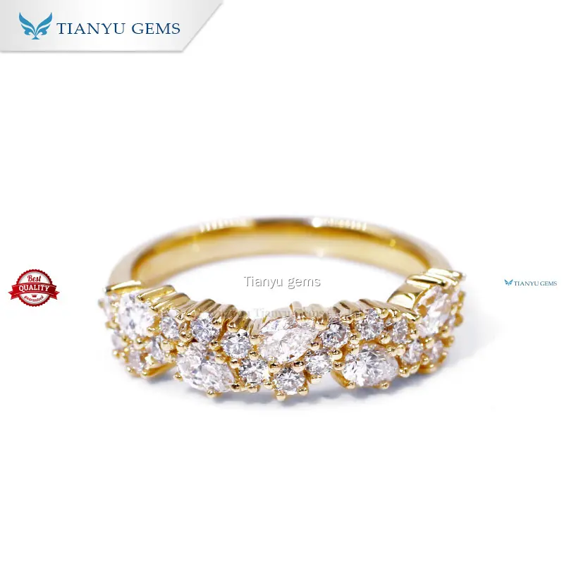 Custom women's lab diamond rings Supply Manufacturer | Tianyu gems 1