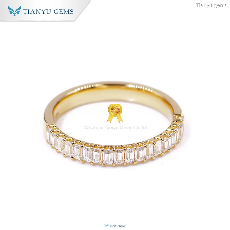 Custom emerald cut wedding band Factory Manufacturer | Tianyu gems 1