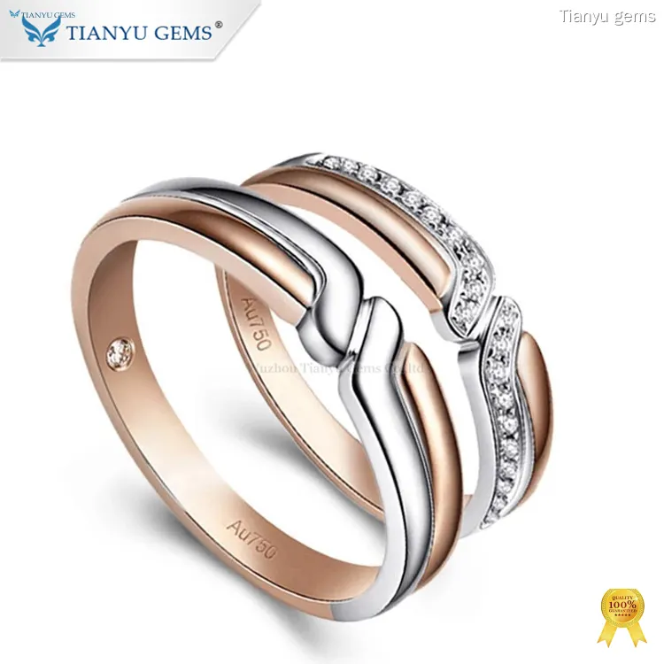 Custom couple ring in gold for engagement Suppliers Manufacturer | Tianyu gems 1