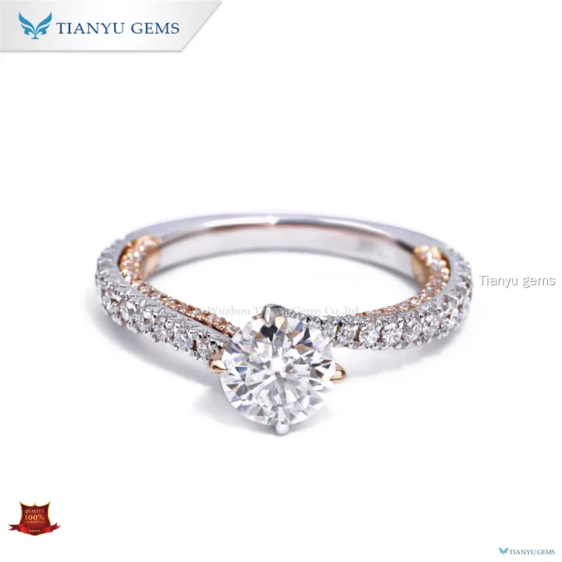 Custom pear diamond engagement ring Suppliers Manufacturer | Tianyu gems 1