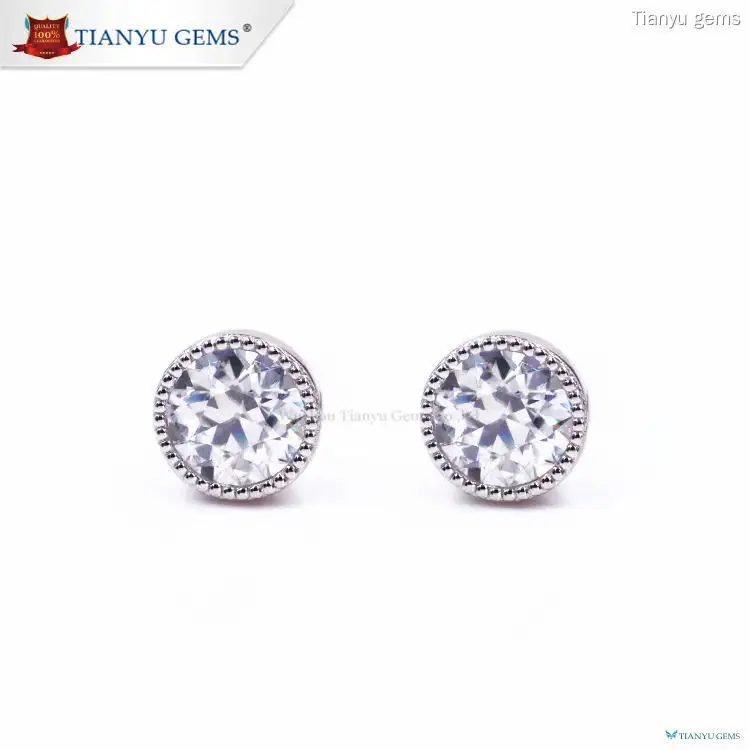 Custom lab made diamond earrings Supply Manufacturer | Tianyu gems 1