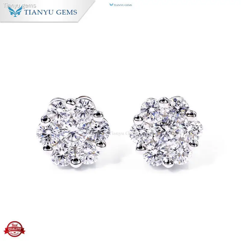 Wholesale lab grown diamond earrings Suppliers | Tianyu gems 1