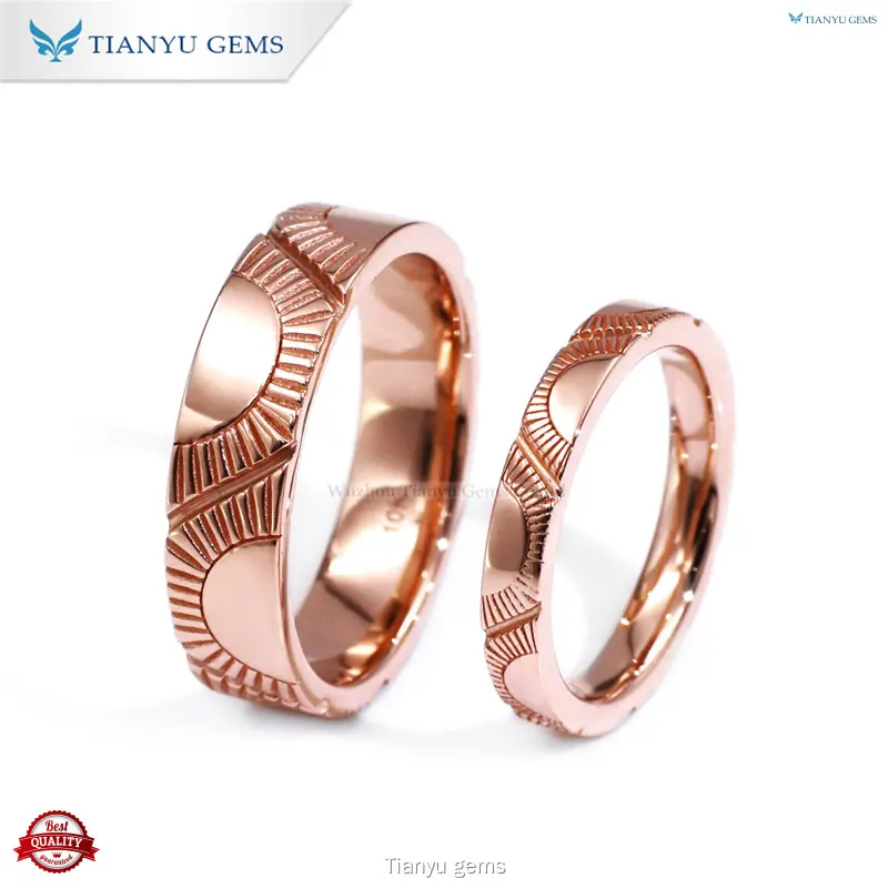 Tianyu gems | Wholesale gold engagement ring couple Manufacturers 1
