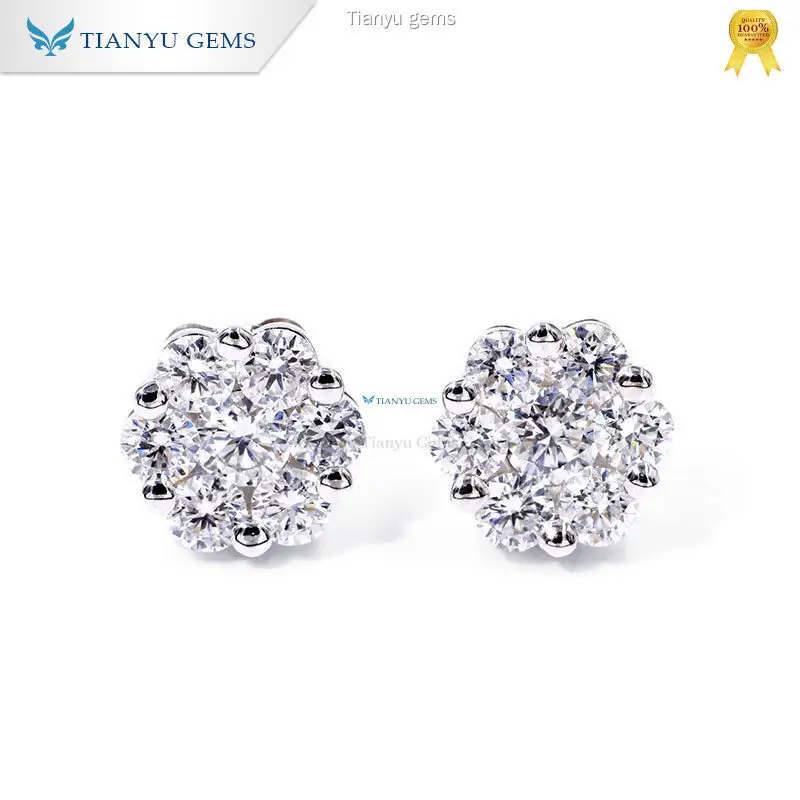 New lab grown diamond earrings Manufacturers | Tianyu gems 1