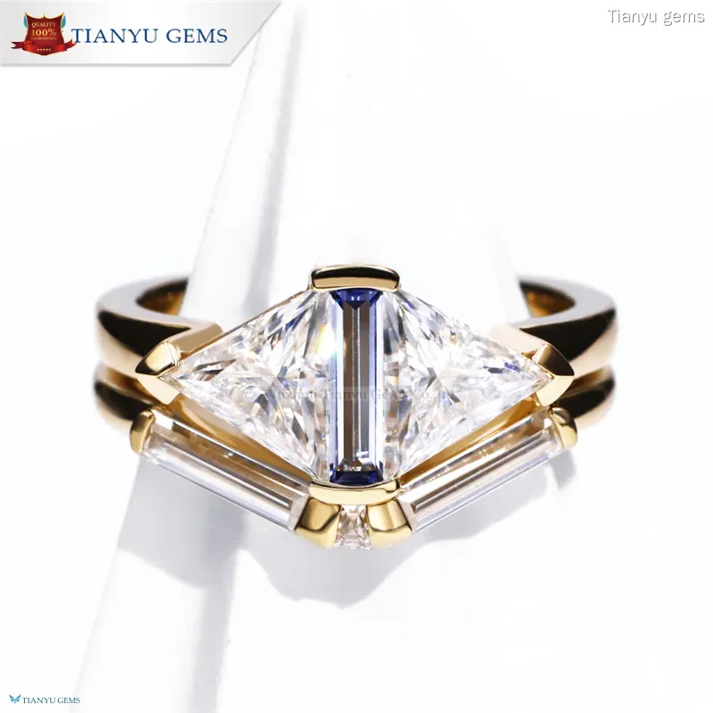 Custom women bridal ring sets Company | Tianyu gems 1