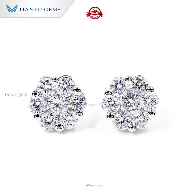 lab made diamond earrings at Wholesale Prices | Tianyu gems 1