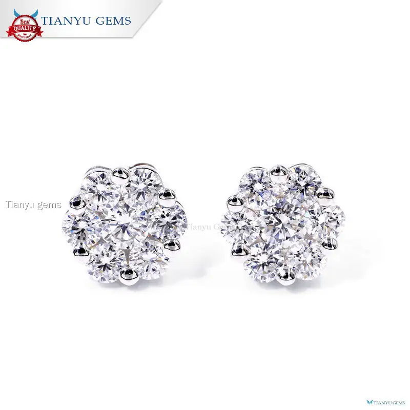 Wholesale lab made diamond earrings Company | Tianyu gems 1