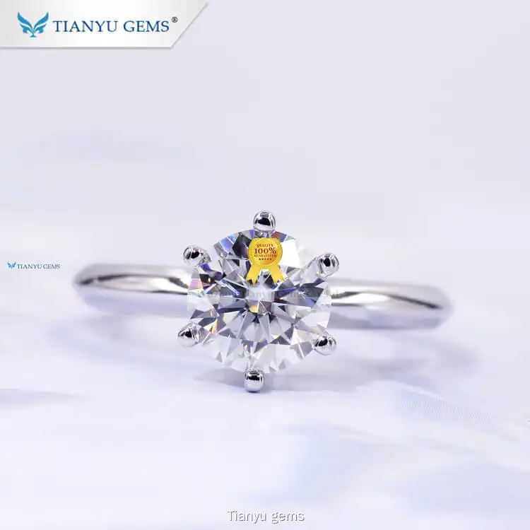 Tianyu gems | High-quality moissanite engagement rings for women Suppliers 1