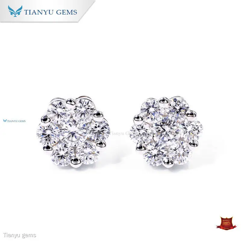 Custom lab grown diamond earrings for sale Company Manufacturer | Tianyu gems1 1