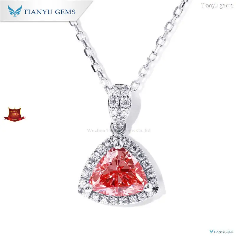 Tianyu gems | Custom artificial diamond necklace Supply 1