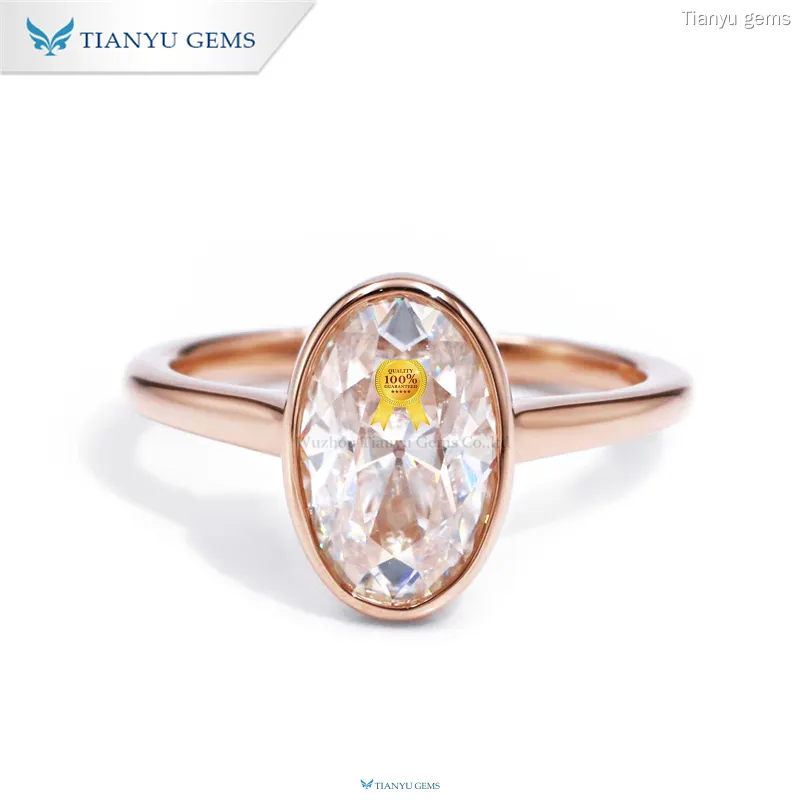 Custom lab created engagement rings Company Manufacturer | Tianyu gems 1
