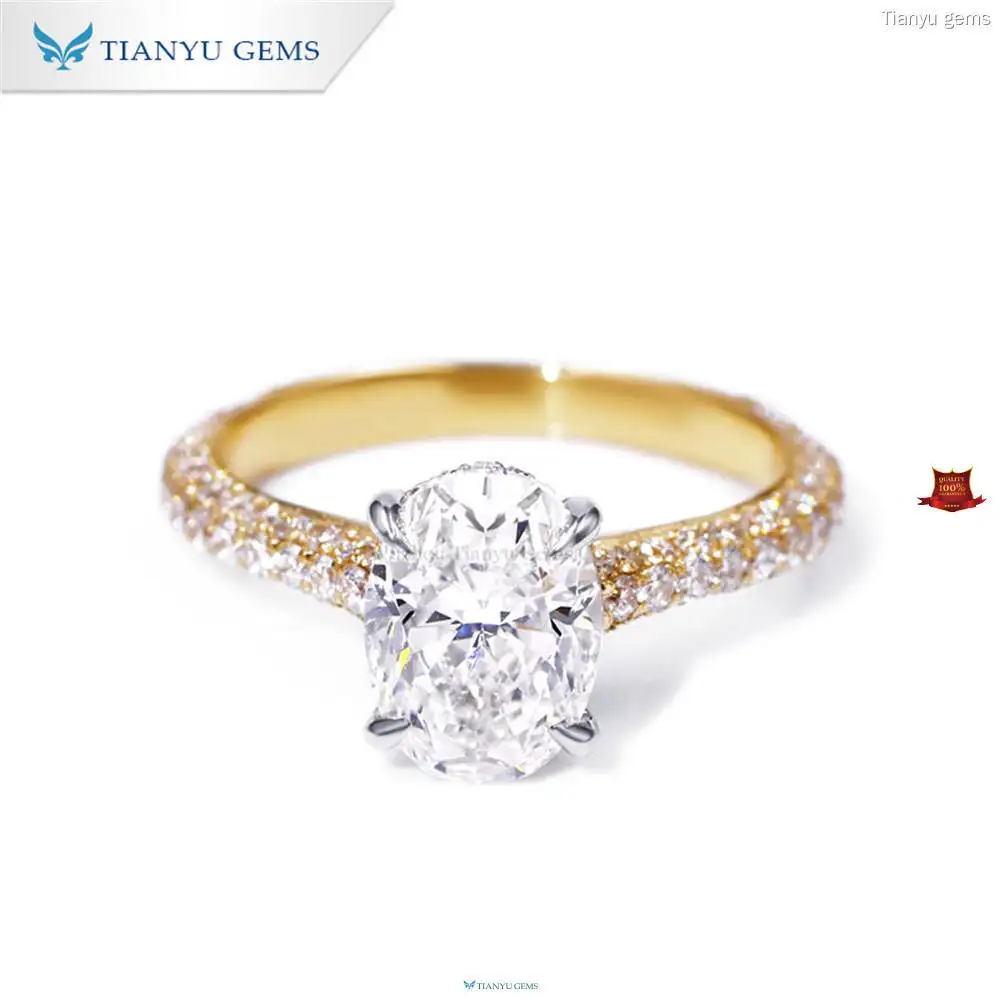 Custom lab diamond wedding rings Supply | Tianyu gems 1