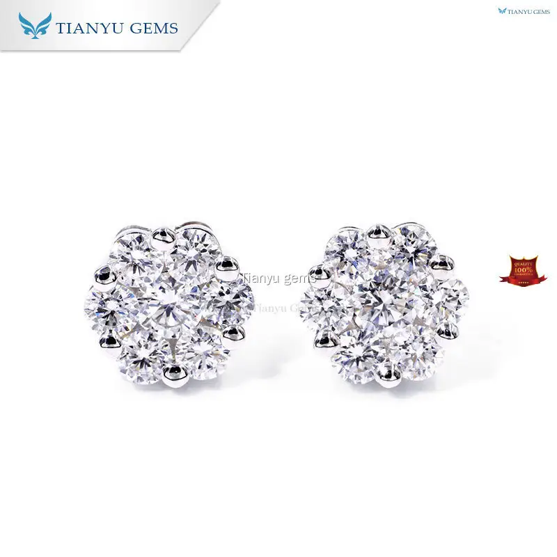 High-quality women's lab created diamond earrings Factory | Tianyu gems 1