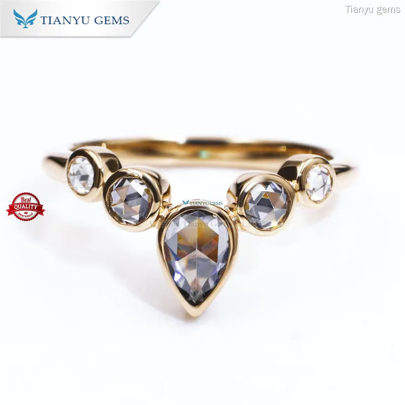 High-quality 24k gold wedding ring Supply | Tianyu gems 1