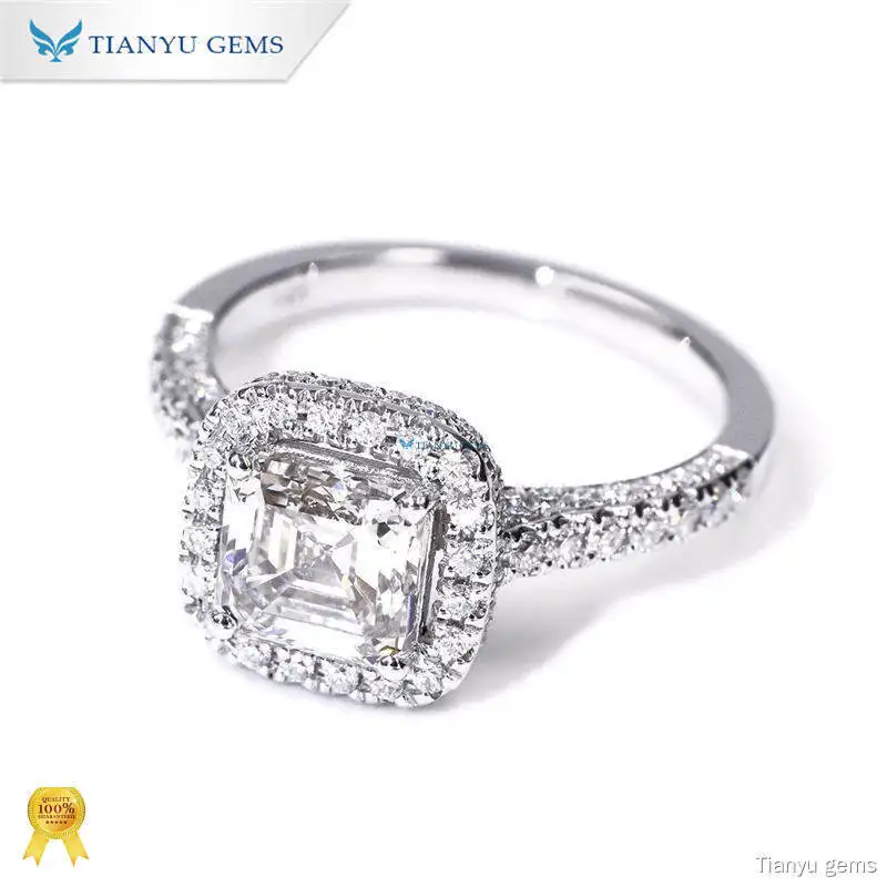 Custom lab diamond wedding rings Supply Manufacturer | Tianyu gems 1