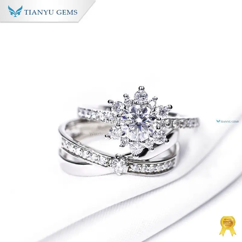 Tianyu gems | Latest emerald engagement ring set Manufacturers 1