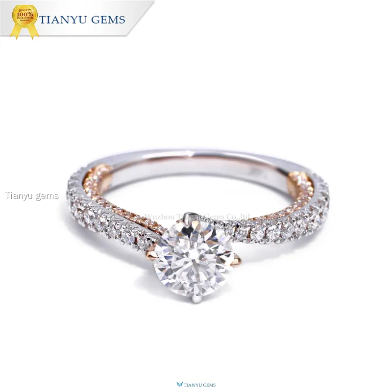 Custom laboratory created diamond rings Company Manufacturer | Tianyu gems 1