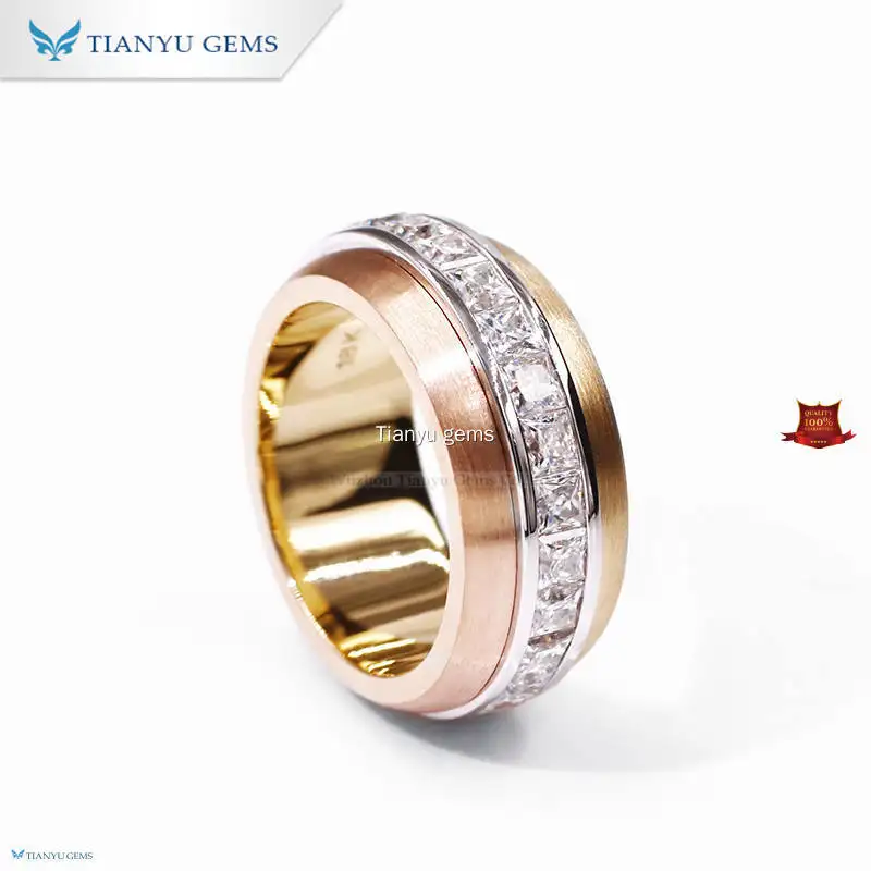 Wholesale mens engagement and wedding ring set Company | Tianyu gems 1