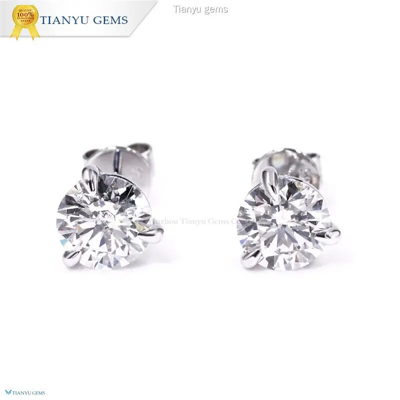 women's lab created diamond earrings at Wholesale Prices | Tianyu gems 1