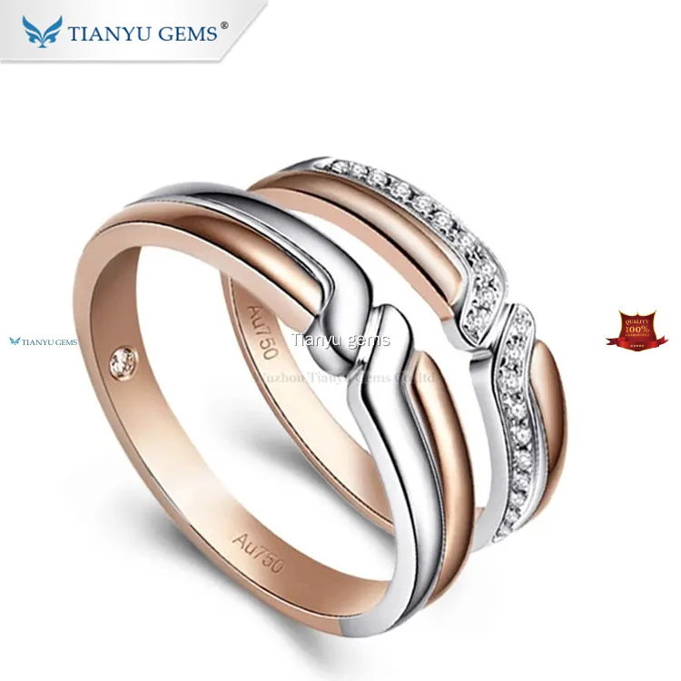Custom couple wedding ring set gold Factory Manufacturer | Tianyu gems1 1