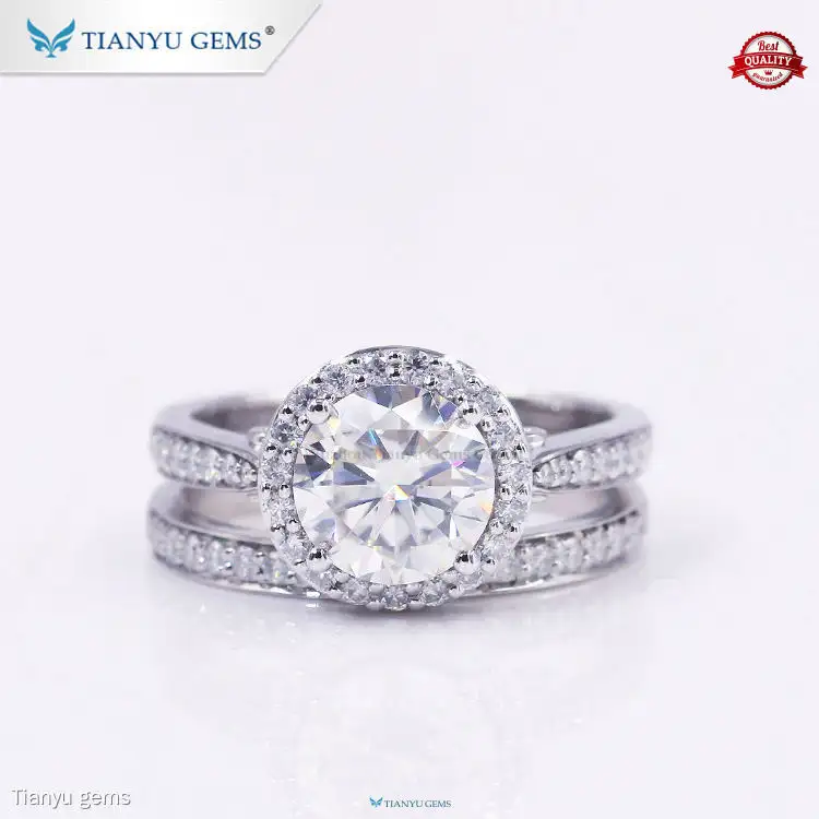 Best affordable wedding ring sets for her Manufacturers | Tianyu gems 1