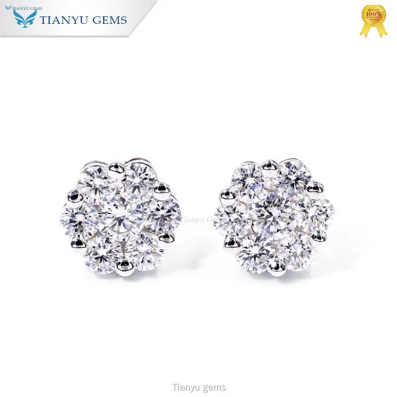 Custom lab grown diamond earrings Suppliers Manufacturer | Tianyu gems 1