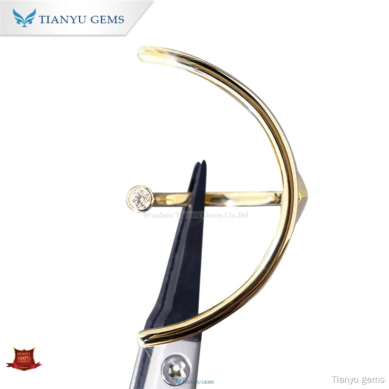 Custom women's lab diamond rings Company Manufacturer | Tianyu gems 1