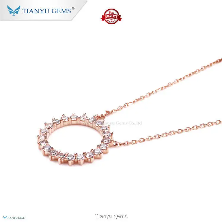 Custom lab grown diamond necklace Company Manufacturer | Tianyu gems 1