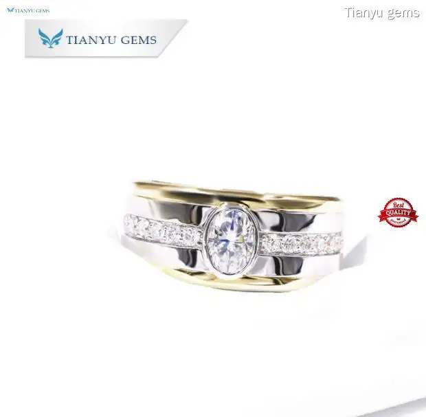 Best mens moissanite rings Suppliers | Tianyu gems 1