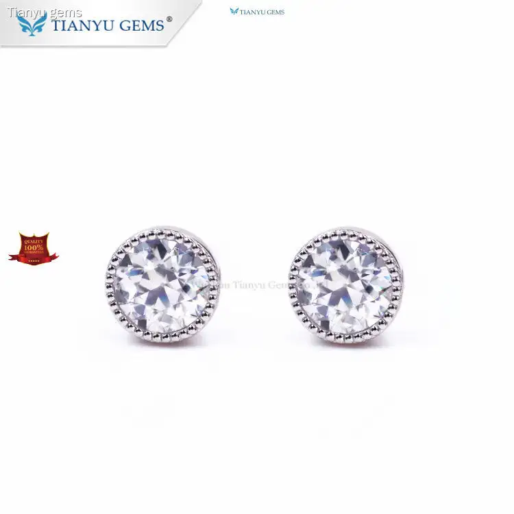Custom women's lab created diamond earrings Suppliers Manufacturer | Tianyu gems 1