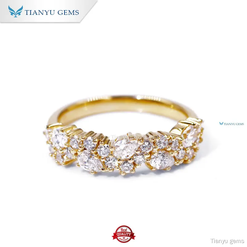 Custom diamond ring band white gold Company | Tianyu gems 1