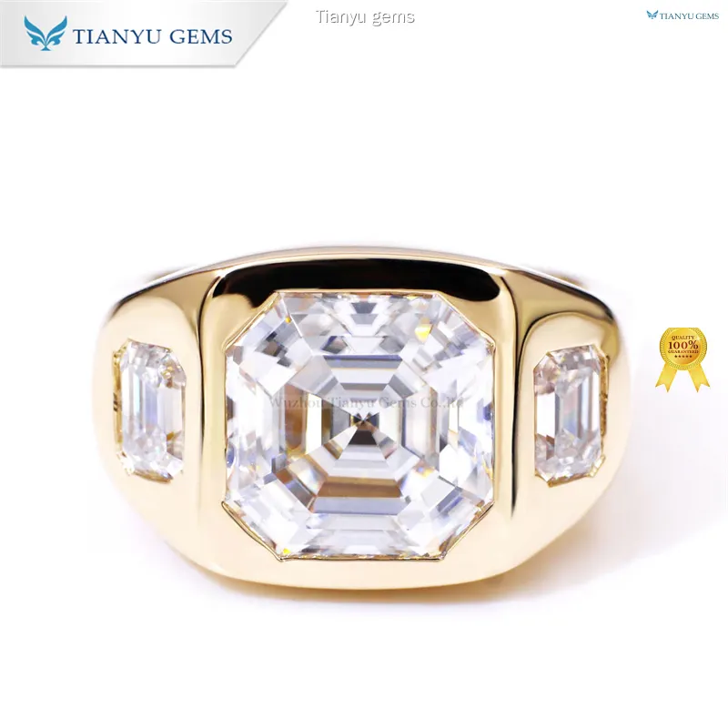 Tianyu gems | Wholesale 14k gold mens wedding band Company 1