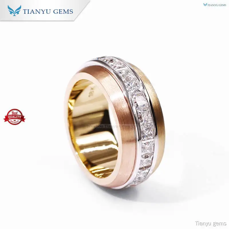 Custom 14k gold mens wedding band Company Manufacturer | Tianyu gems 1