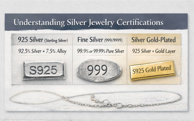 Plata 925, plata fina, plata chapada en oro: una guía completa para comprender las certificaciones de joyería de plata. 1
