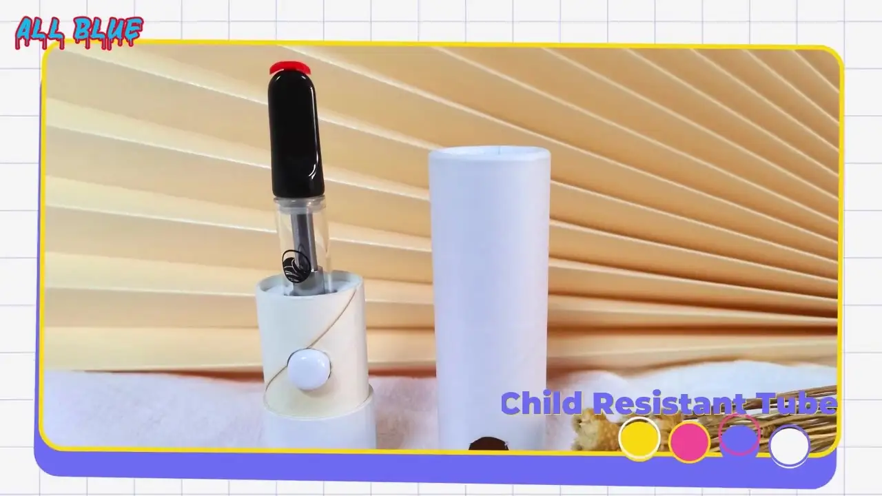 Child-Resistant Packaging Cardboard Tube Child Proof Paper Tube Child Safety Paper Tube With Child Resistant Buttons for 1